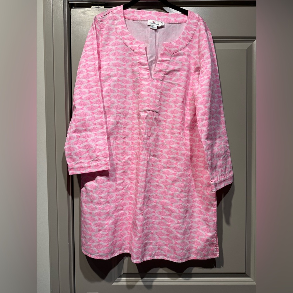 Vineyard Vines dress women’s Pink Fish tunic dress size XL - NWOT